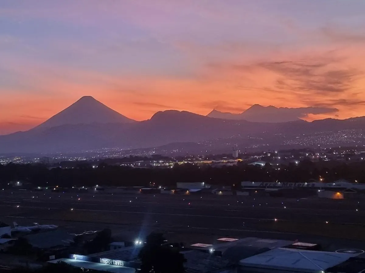 Amazing Volcano Views In Front Of Airport Guatemala
